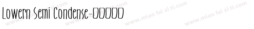 Lowern Semi Condense字体转换